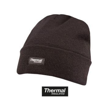 Thermal Isulated Beanie Hat - Black Bob Hat