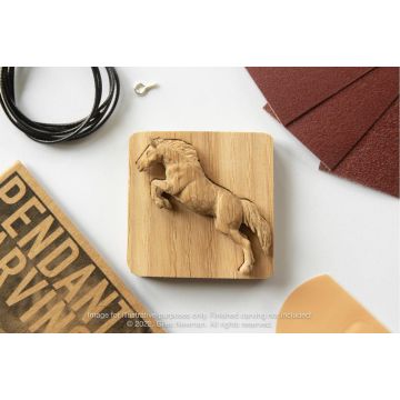 Whittling Kit - Horse - Oak Wood Pendant By Giles Newman