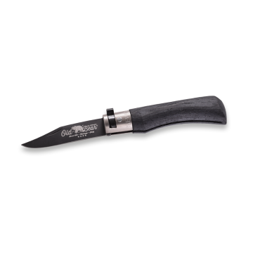 Old Bear Black PTFE & NIckel Stainless Pocket Knife XS
