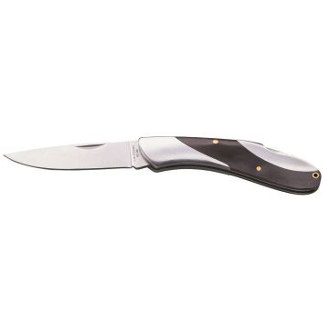 Whitby 3" STAINLESS & DARK WOOD LOCK KNIFE