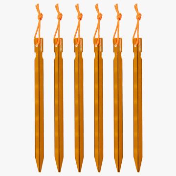 Highlander Y Beam Arrow Aluminium Lightweight 18cm Tent Pegs - 6 Pack