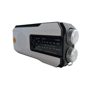 BeWild Windup & Solar Radio With Powerbank - White