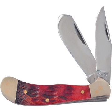 Frost Cutlery Baby Saddlehorn Pocket Knife - Red Bone