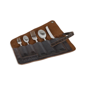 Petromax Leather Cutlery Roll Case
