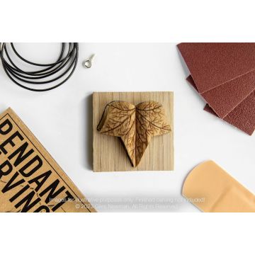 Whittling Kit - Ivy Leaf - Lime Wood Pendant By Giles Newman