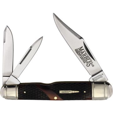 Marbles Large Whittler Pocket Knife - Brown Checkered