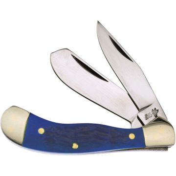 Frost Cutlery Baby Saddlehorn Pocket Knife - Blue Bone