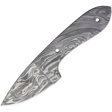 Damascus Fixed Blade Knife Blank Drop Point 2.25"