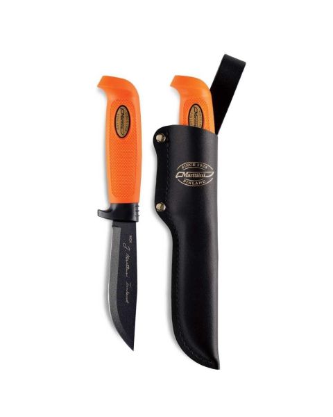 Marttiini Martef Skinner Orange /w Leather Sheath