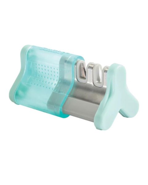 Smith's Slide-Sharp Edge Grip 2-Slot Knife Sharpener - Turquoise