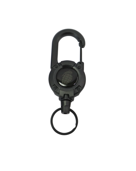 Kombat Heavy Duty Retractable Carabiner - Black