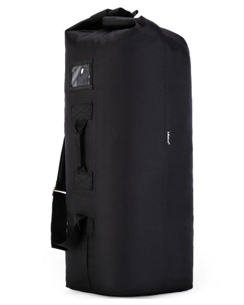 Military Style 75L Kit Bag - Black