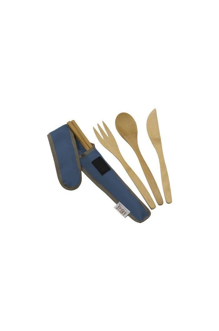 To-Go Ware - Bamboo Cutlery Set /w Chopsticks In Indigo Blue Carry Case
