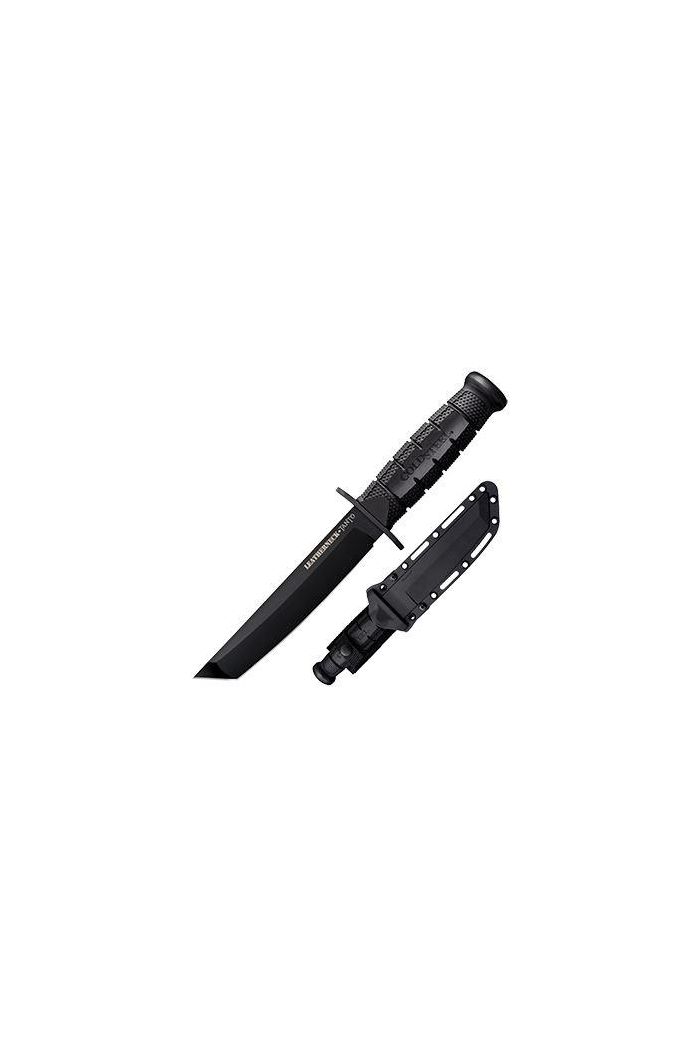 Cold Steel Leatherneck-Tanto Fixed 6.75" D2 Black Powder Coated Blade, Griv-Ex Handles, Secure-Ex Sheath