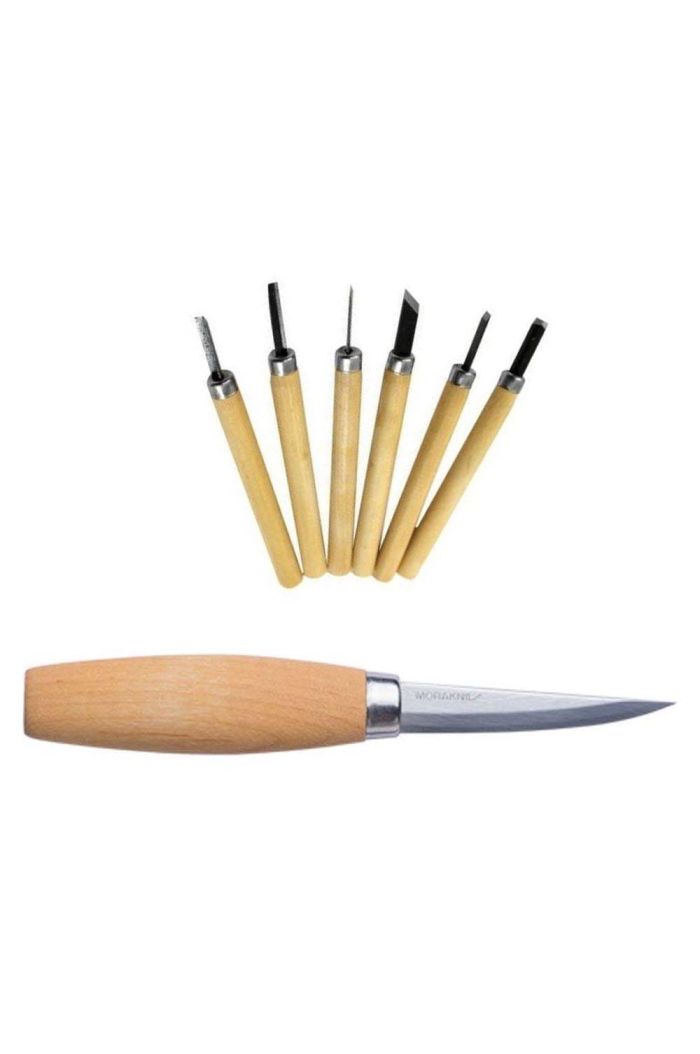 Mora 106 & 6pc Whittling Knife Carving Set