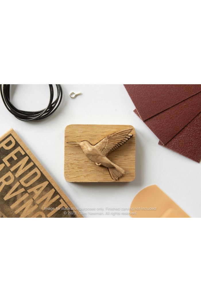 Whittling Kit - Hummingbird - Oak Wood Pendant By Giles Newman