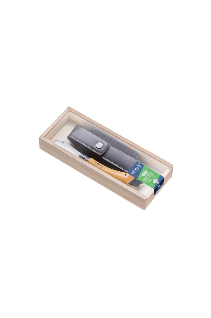 Opinel No.8 Mushroom Knife & Pouch Gift Set