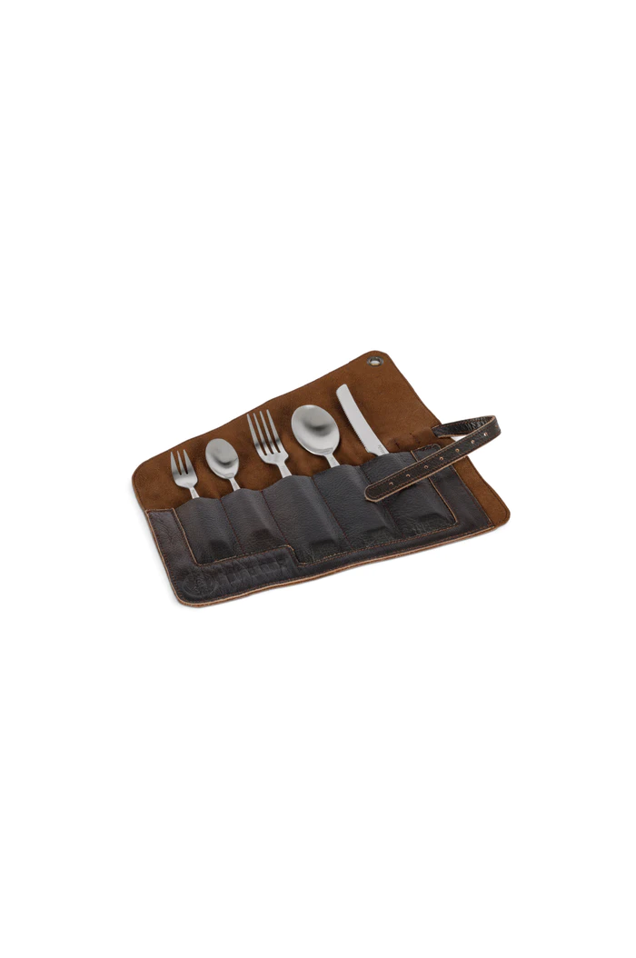 Petromax Leather Cutlery Roll Case