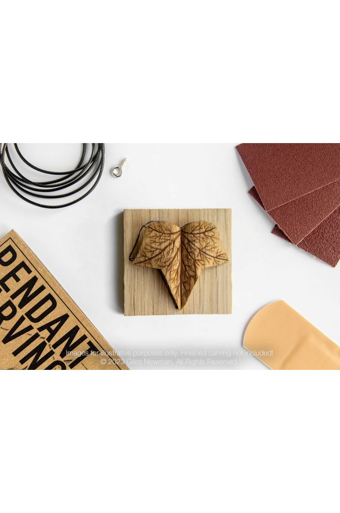 Whittling Kit - Ivy Leaf - Lime Wood Pendant By Giles Newman