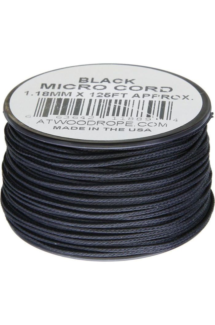 Atwood Micro Cord Paracord 125ft Black