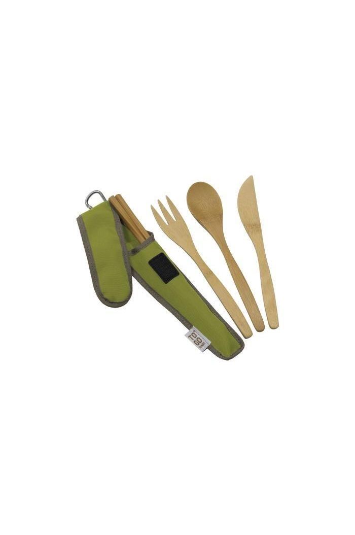 To-Go Ware - Bamboo Cutlery Set /w Chopsticks in Avocado Green Carry Case