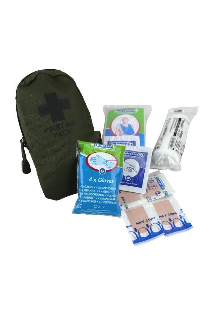 First Aid Kit In Pouch - Green